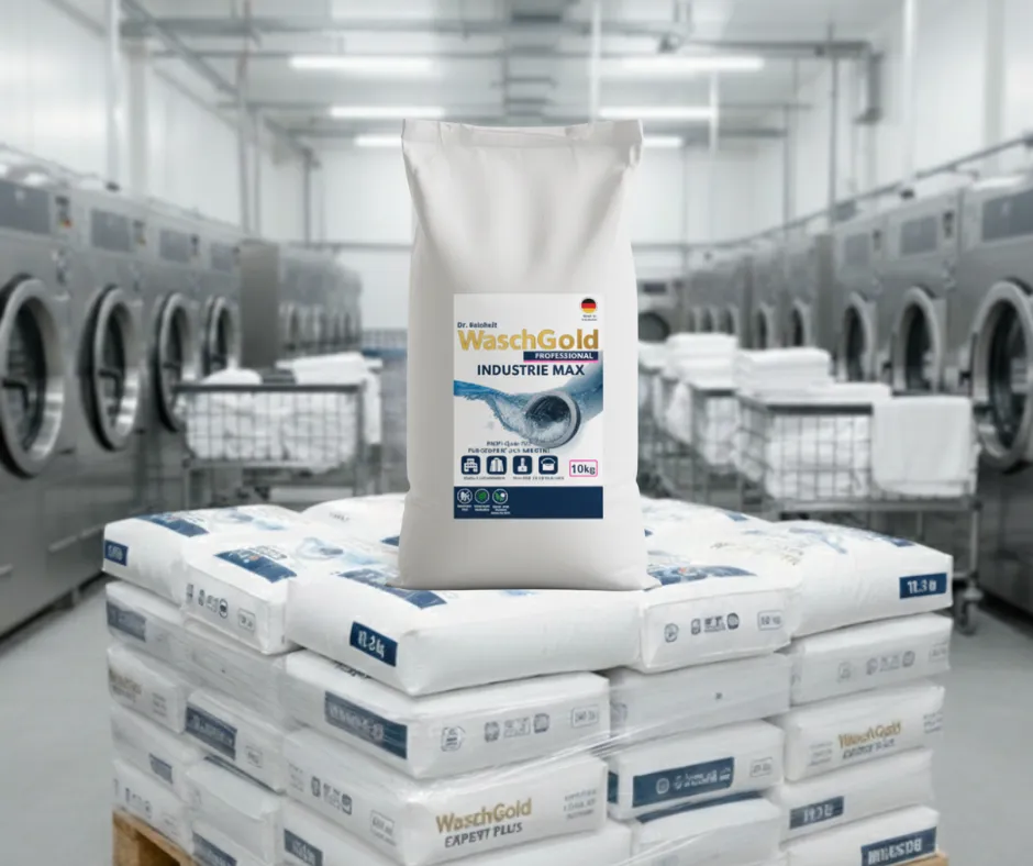WaschGold Industrie Maxx professionelles Industriewaschmittel - wirksam ab 30°C, niedriger Schaum, Sauerstoffbleiche, Made in Germany